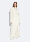Lapointe Georgette Double Breasted Trench In Cream