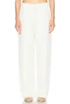 Lapointe Georgette Drawstring Pant In Cream