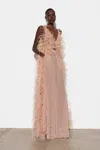 Lapointe Georgette Long Cami Top With Feathers In Oat
