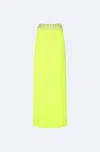 Lapointe Georgette Maxi Skirt With Embroidery In Lime