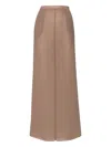 Lapointe Georgette Pockets Wide-leg Trousers In Brown