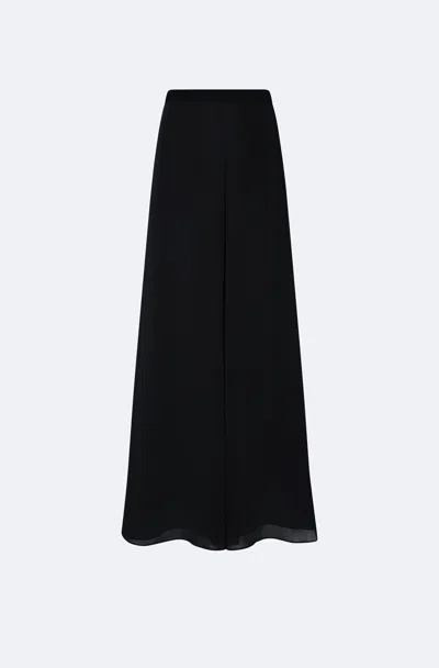 Lapointe Georgette Wide Leg Pant In Black