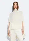 Lapointe Georgettte Oversized Cape Tee In Cream