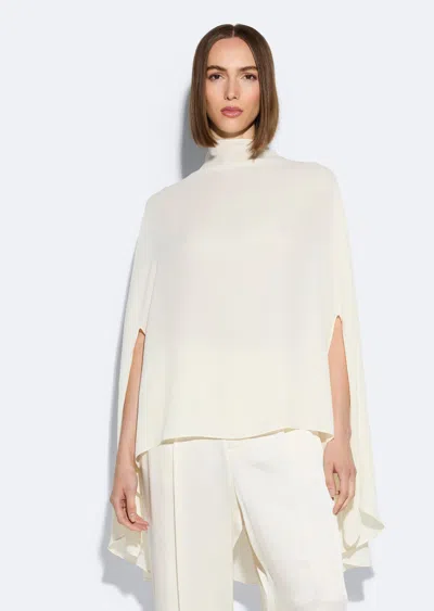 Lapointe Georgettte Oversized Cape Tee In Cream