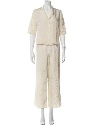 Pre-owned Lapointe Graphic Print Pajamas In Neutrals