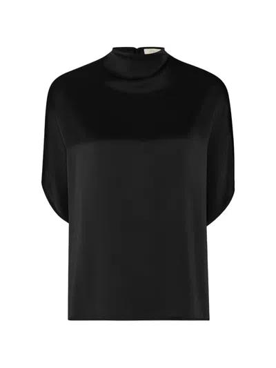 Lapointe High-neck Blouse In Black