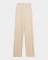 Lapointe High-rise Doublefsce Satin Wide-leg Trousers In Multi