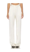 Lapointe High Waisted Belted Pant In White