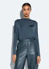 Lapointe Jersey Blouson Top In Marine