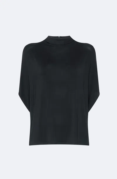 Lapointe Jersey Cape Tee In Black