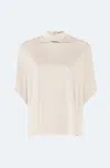 Lapointe Jersey Cape Tee In Cream