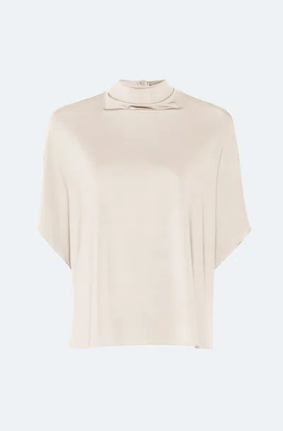 Lapointe Jersey Cape Tee In Cream