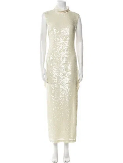 Pre-owned Lapointe Jersey Long Dress In Neutral