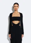 Lapointe Jersey Long Sleeve Bodysuit In Black