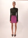 Lapointe Jersey Mock Neck Bodysuit In Black