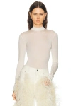 Lapointe Jersey Mock Neck Bodysuit In Black