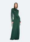 Lapointe Jersey Ruched Maxi Skirt In Forest