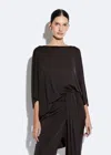 Lapointe Jersey Tunic Top In Cacao