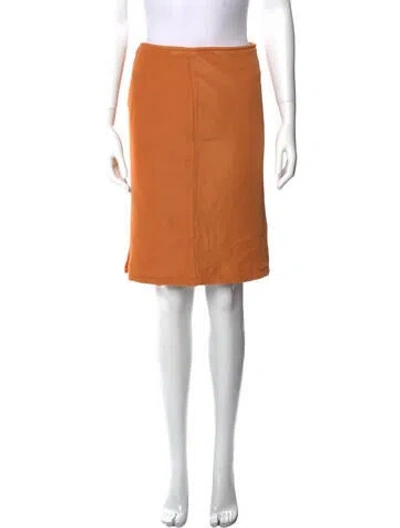 Pre-owned Lapointe Knee-length Skirt In Orange
