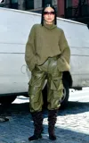 Lapointe Alpaca Silk Oversized Turtleneck Sweater In Green