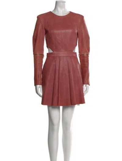 Pre-owned Lapointe Lambskin Mini Dress In Pink
