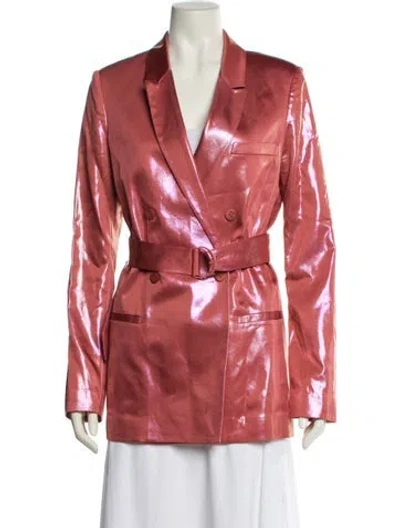 Pre-owned Lapointe Leather Blazer In Pink