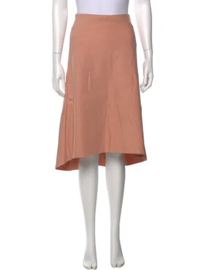 Pre-owned Lapointe Leather Midi Length Skirt In Pink