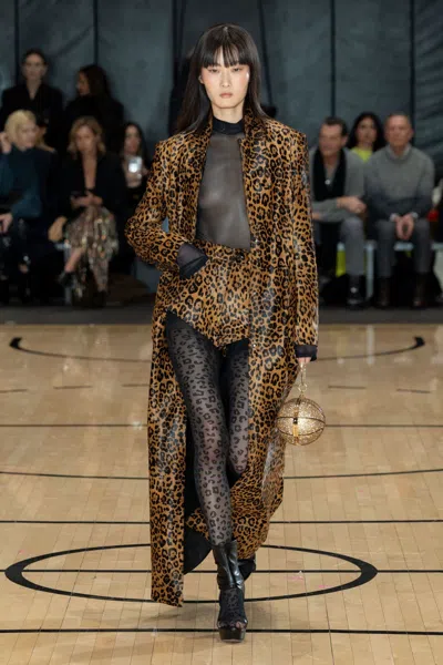 Lapointe Leopard Calf Hair Coat In Multi