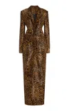 Lapointe Leopard Calf Hair Coat In Animal Print