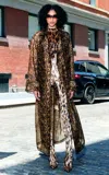 Lapointe Velvet Leopard Mock Neck Catsuit In Print