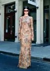 Lapointe Leopard Sequin Boatneck Gown