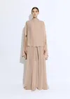 Lapointe Lightweight Georgette Oversized Cape Tee In Oat