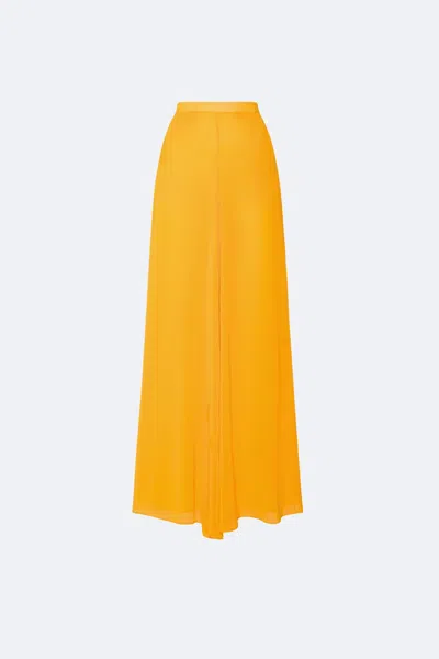 Lapointe Lightweight Georgette Wide Leg Pant In Marigold