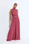 Lapointe Lightweight Georgette Wide Leg Pant With Pockets
