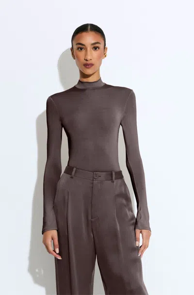 Lapointe Lightweight Jersey Mock Neck Bodysuit