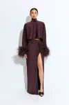Lapointe Lightweight Satin Asymmetric Maxi Skirt