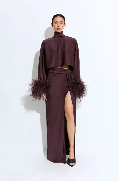 Lapointe Lightweight Satin Asymmetric Maxi Skirt