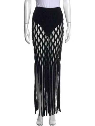Pre-owned Lapointe Long Skirt In Black