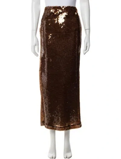 Pre-owned Lapointe Long Skirt In Brown
