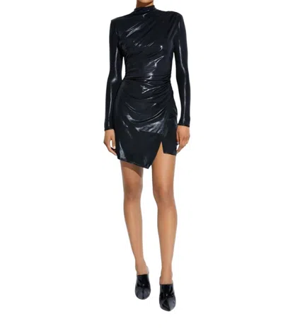 Lapointe Long Sleeve Ruched Dress In Black