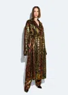 Lapointe Lurex Leopard Trench Coat In Leopard