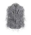 Lapointe Marbled Ostrich Feather Jacket