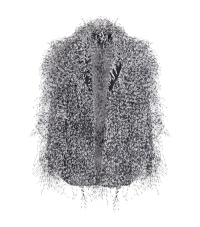 Lapointe Marbled Ostrich Feather Jacket