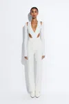 Lapointe Matte Crepe Tapered Trouser In Off White