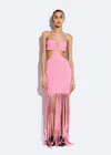 Lapointe Matte Viscose Cut Out Dress In Lotus