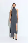 Lapointe Matte Viscose Halterneck Dress