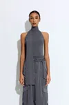 Lapointe Matte Viscose Halterneck Top