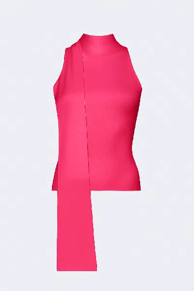 Lapointe Matte Viscose Halterneck Top In Pink