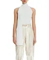 Lapointe Matte Viscose Halterneck Top In White