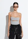 Lapointe Matte Viscose Slit Tank In Medium Gray
